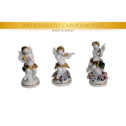 T12 Good luck with chillies and garlic in Capodimonte porcelain